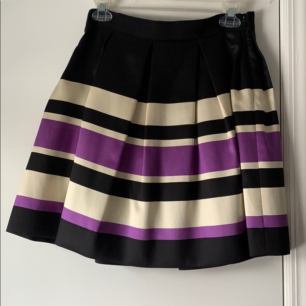 NWT Milly pleated silk blend skirt